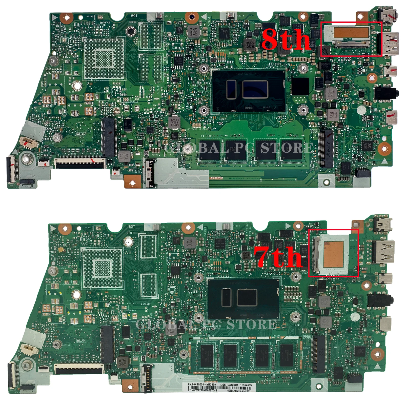 Placa base KEFU UX430UN para ASUS UX430 UX430UQ RX430UQ BX430UQ RX430UN BX430UN UX430UNR UX430UA placa base para ordenador portátil - imagen 5