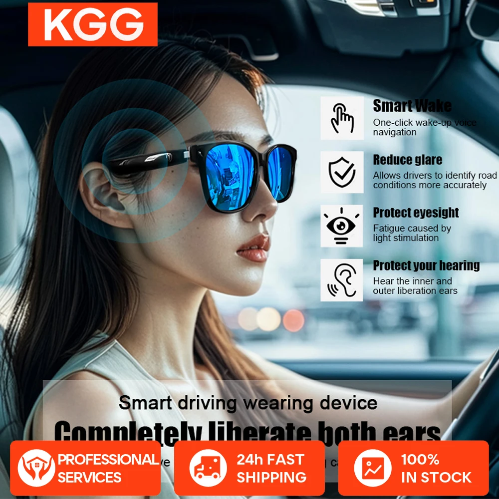 GS08 gafas inteligentes AI voz asisstante música llamadas reducción de ruido Anti-azul BT TWS gafas protección UV400 hombres mujeres pegatina - imagen 2