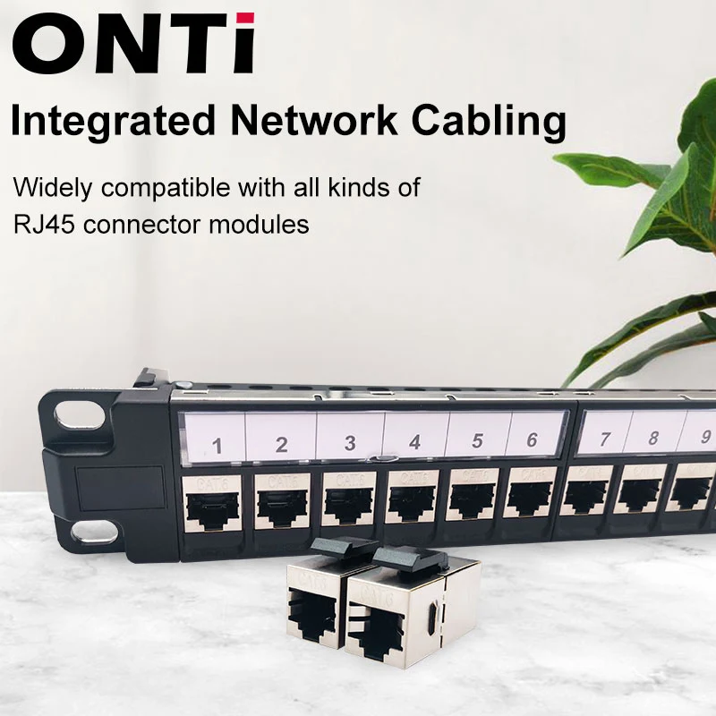 Patch Panel CAT6 RJ45 para Rack 19″ – Distribución de Red Ethernet - imagen 2
