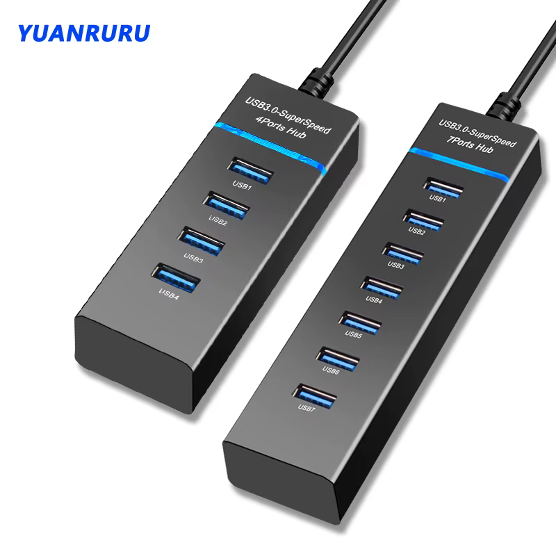 Hub USB 3.0 de 7 puertos - Expansor USB de alta velocidad para PC