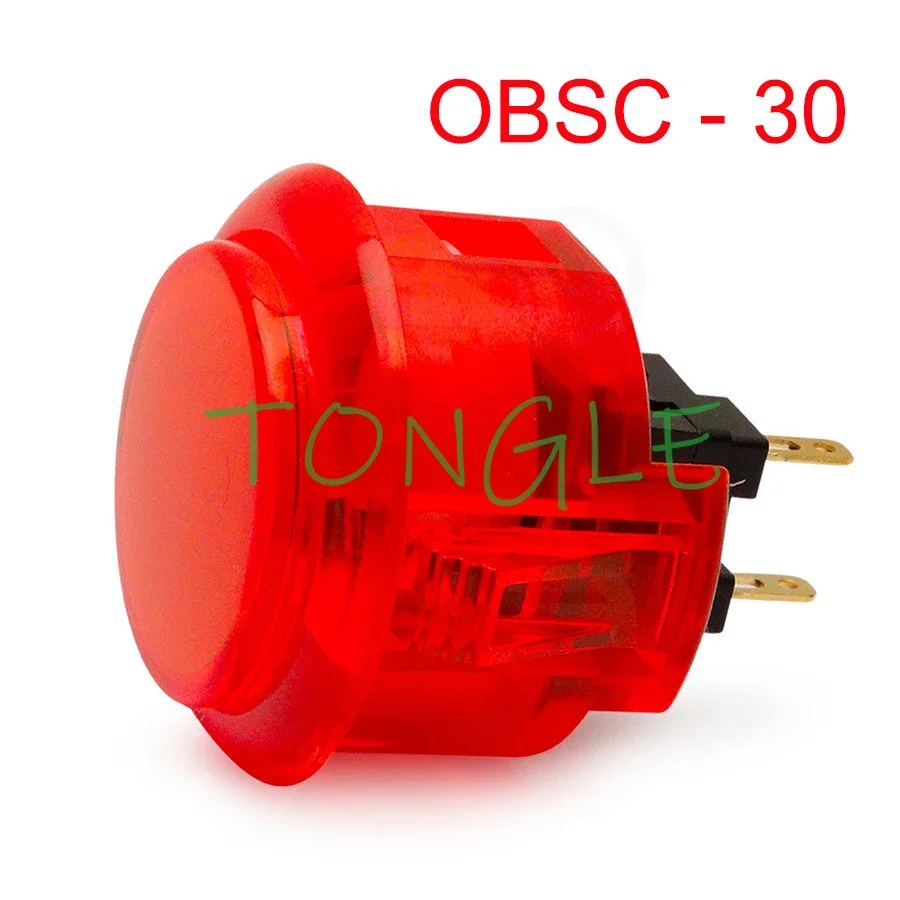 Botones pulsadores Sanwa originales para Arcade, botón transparente colorido, piezas de juego Jamma Mame, 6 colores disponibles, OBSC-30, 24 mm, 30 mm - imagen 3