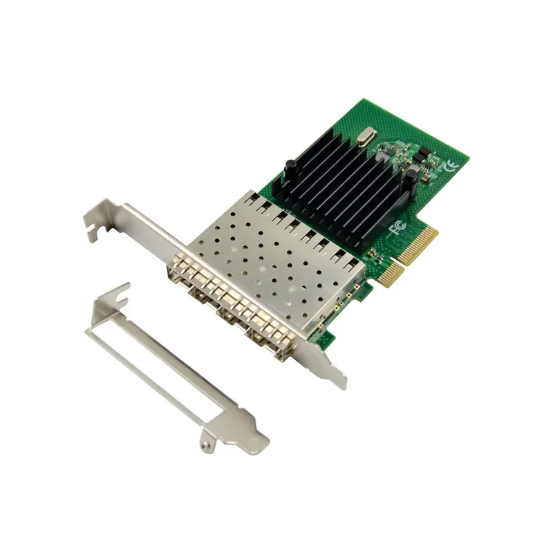 4 puertos SFP PCIE X4 1G adaptador NIC de fibra óptica de cuatro puertos controlador de tarjeta de red CHIPSET INTEL 350AM4 Gigabit 1000M Ethernet