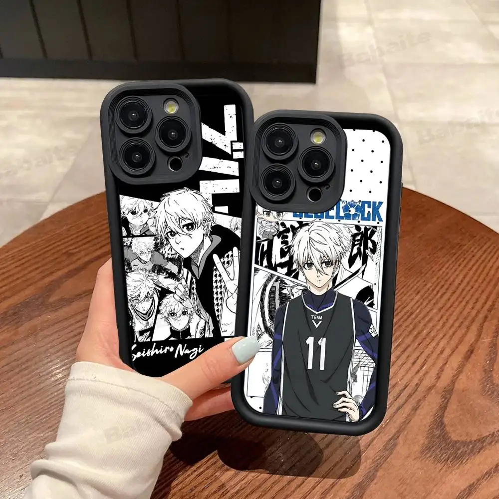 Cool B-Blue L-Lock funda de teléfono de silicona para iPhone 17 Air 17 16 15 14 13 Plus Pro Max cubierta suave a prueba de golpes - imagen 2