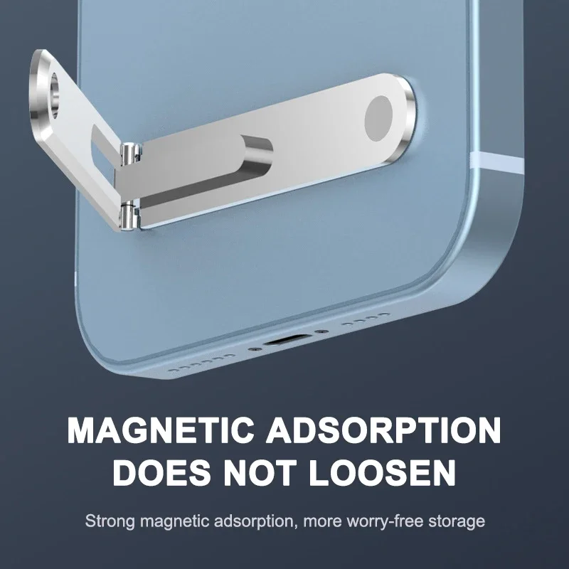 Soporte para teléfono ultrafino, soporte plegable para tableta de escritorio, soporte Invisible de aleación de Zinc para IPhone, Samsung y Huawei - imagen 5