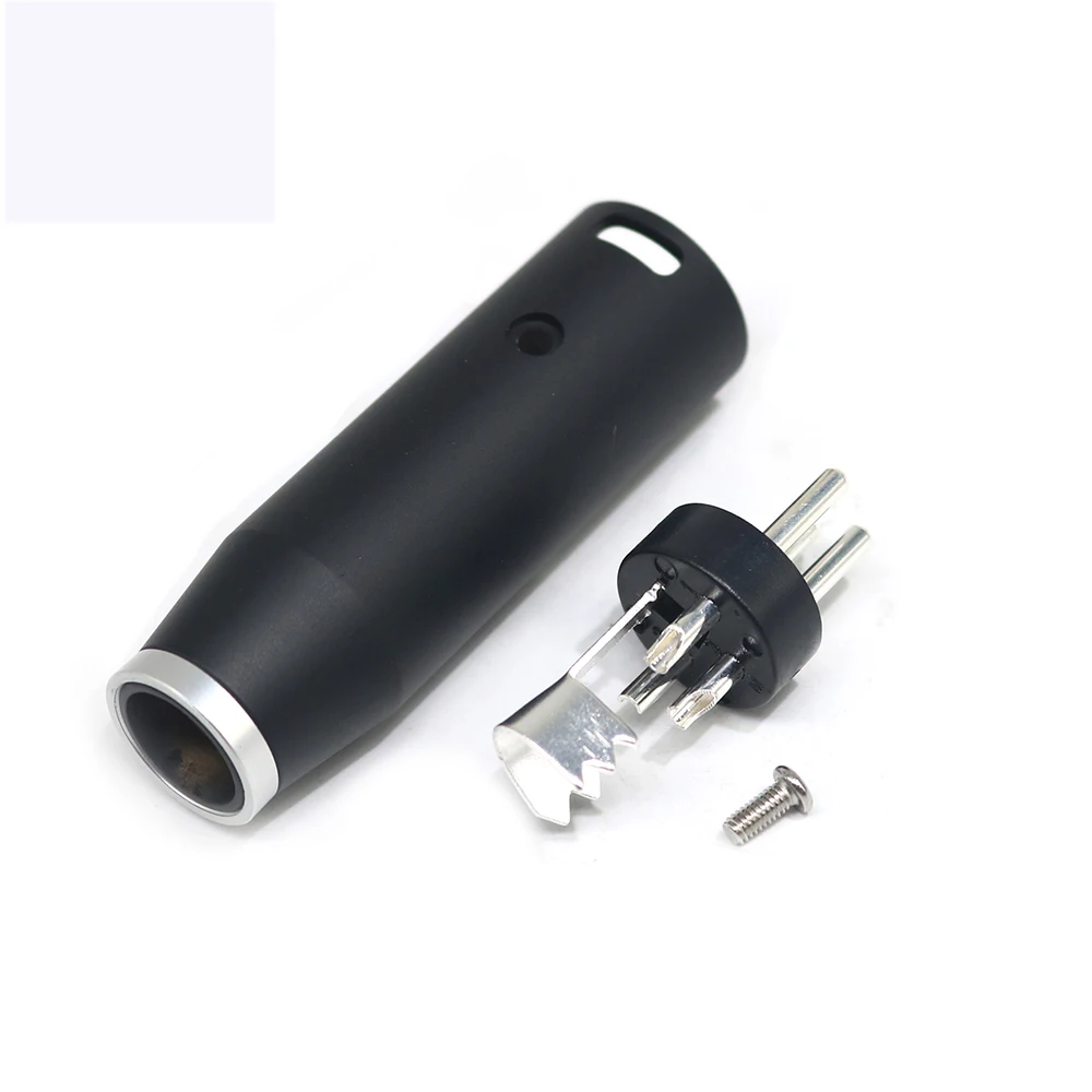 4 Uds 11mm Hifi hembra macho XLR enchufe Jack negro mate agujero grande 3 pines plateado micrófono Auido adaptador de conector de equilibrio de vídeo - imagen 3