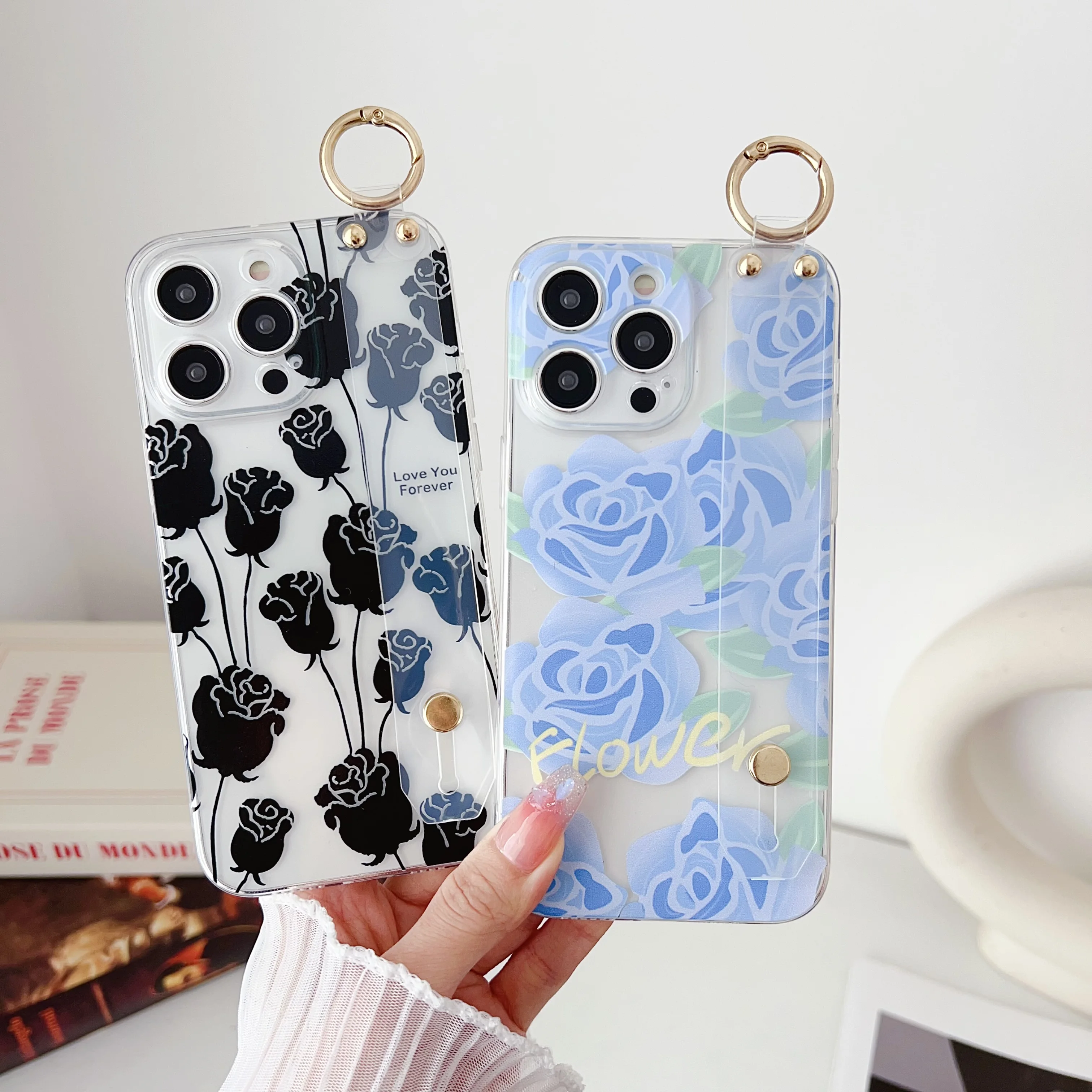 Para Huawei Nova 3 3i 4 4E 5 5T 5i 6 7 8 9 10 11 14 SE Pro funda de flores de moda correa de muñeca - imagen 5