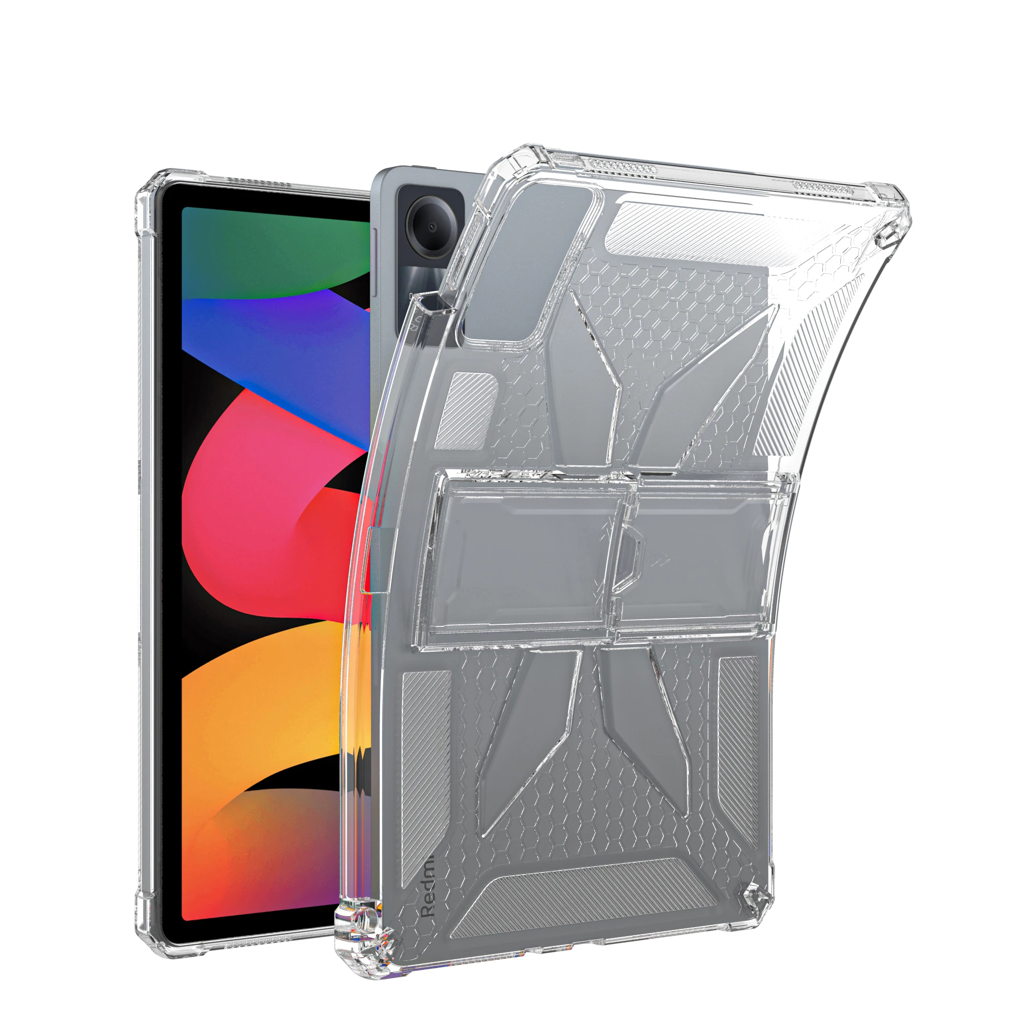 Para Redmi Pad SE 11 "2023 Funda con soporte transparente suave silicona TPU protección a prueba de golpes Capa Fundas Shell con ranura para bolígrafo - imagen 2