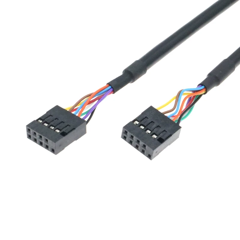 Para placa base de chasis 30cm/50cm USB 2,0 9 pines hembra a hembra Cable de cabecera de placa base interna - imagen 5