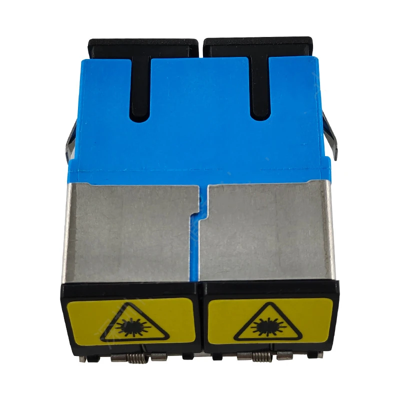 SC duplex Adapter 100pcs with shutter flangeless DX coupler SC APC UPC OM3 OM4 OM5 fiber optical connector Avoid laser ELINK - imagen 4