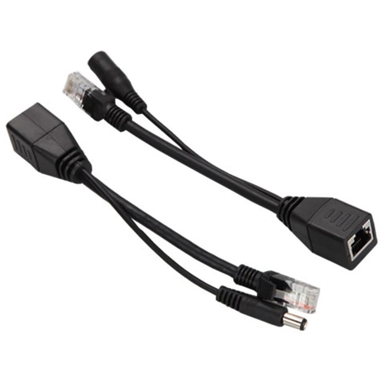 Cable adaptador POE de alimentación pasiva sobre Ethernet, divisor POE, módulo de fuente de alimentación del inyector RJ45, 12-48v para IP Camea, 1 Uds.