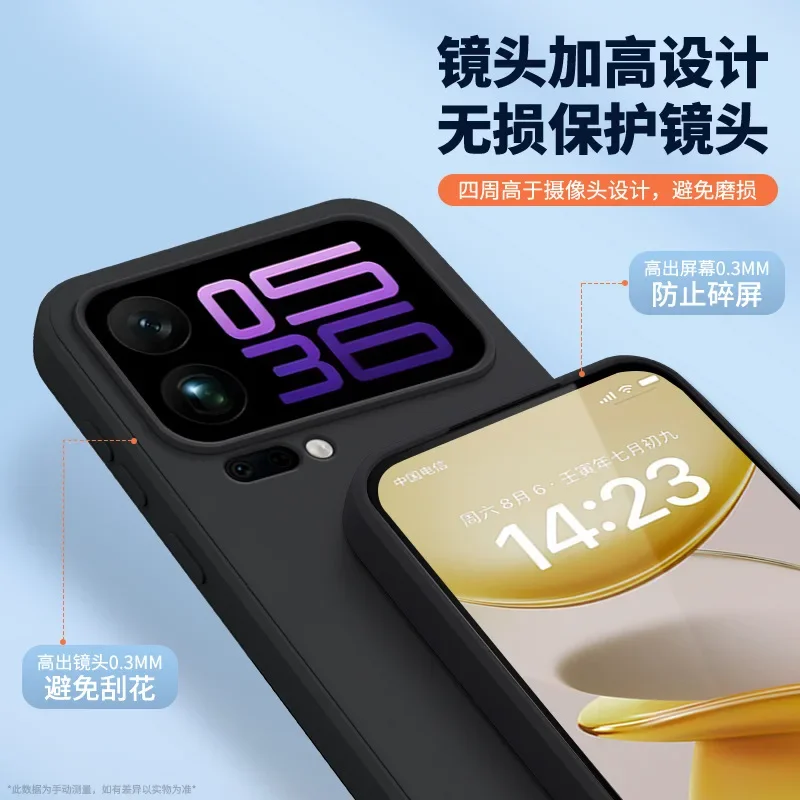 Funda protectora para teléfono con lente de cámara para Xiaomi 17 Pro Max, funda trasera de TPU de silicona líquida de Color caramelo para Xiaomi Mi 17 Pro Max - imagen 3