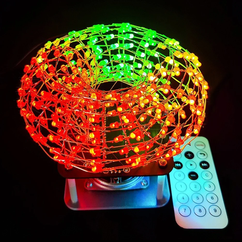 Kit electrónico de altavoz Halo Cube BT, espectro de luz LED colorido, Control remoto por infrarrojos, Kit de práctica de soldadura DIY DC5V - imagen 4