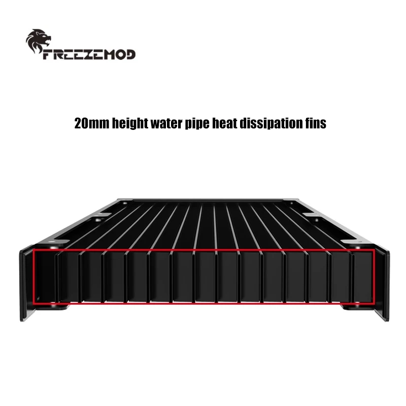 Freezemod 280 Radiador Escambiador de calor de enfriador de agua de aluminio, negro, SR-LP20-280G14 - imagen 3