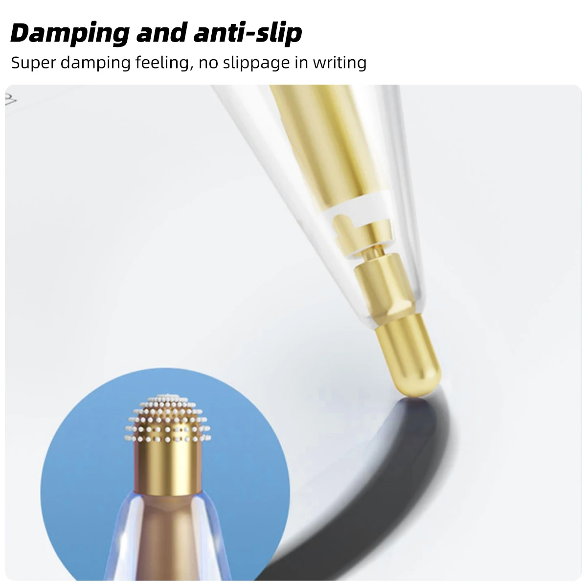 Punta de punta de repuesto extendida antideslizante para Apple Pencil 1ª y 2ª generación, lápiz óptico para ipad, punta de bolígrafo de amortiguación táctil inclinable para 애펜슬 슬 촉 - imagen 4