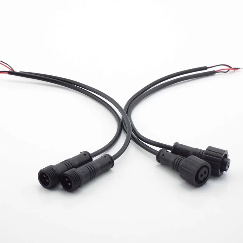 Cable de alimentación impermeable, conector macho y hembra, 2 pines, 3 pines, 4 pines, adaptador de enchufe, 500V, 3a, 20cm, L1, 5 unidades por lote - imagen 4