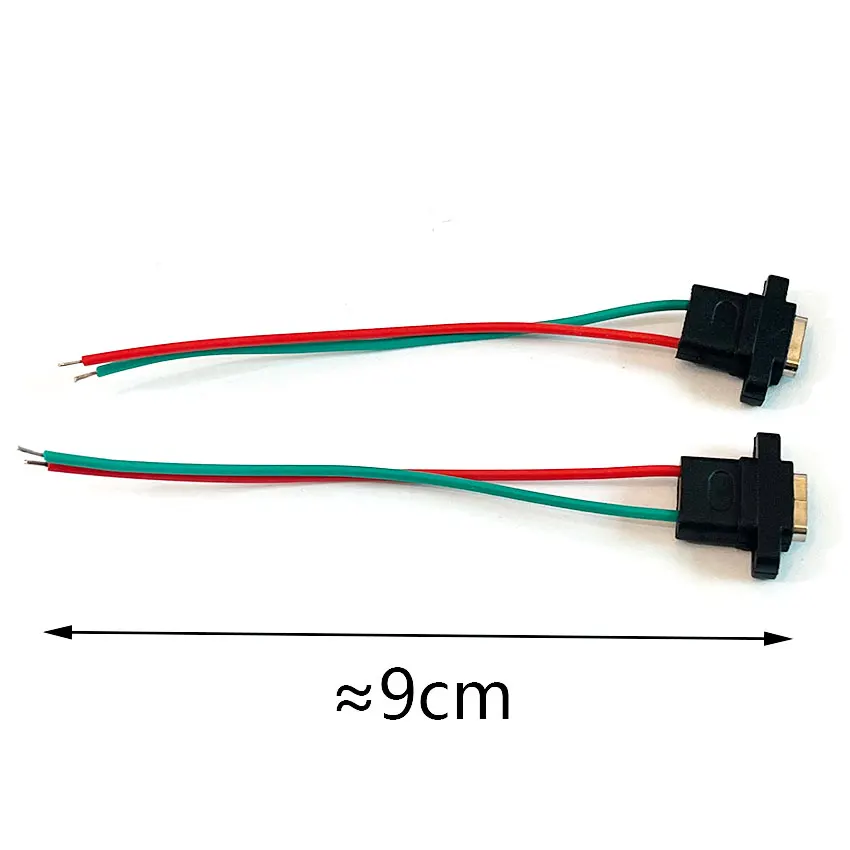 10/30/50 Uds 2P conector tipo C impermeable DIY Jack hembra USB tipo C puerto de alimentación con Cable USB 3,1 - imagen 5