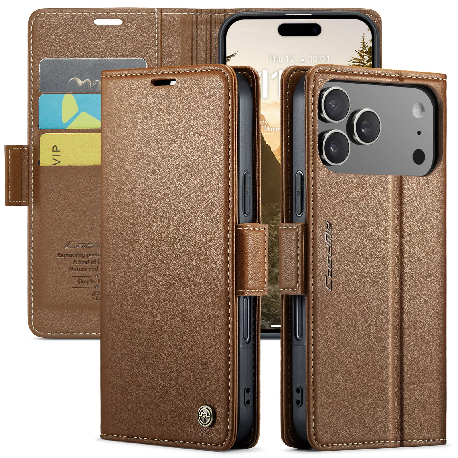 Tarjetas magnéticas de lujo Solt Wallet Flip para iPhone 17 Pro Max 16 15 14 13 12 11 Plus 17air 16E soporte Slim Fit funda de bolsillo - imagen 2