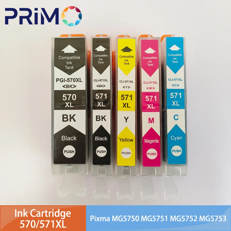 PGI-570 CLI-571 PGI570 570XL PGI-570XL CLI-571XL Cartucho de tinta para Canon PIXMA MG5750 MG5751 MG5752 MG5753 MG6850 MG6851 TS5050