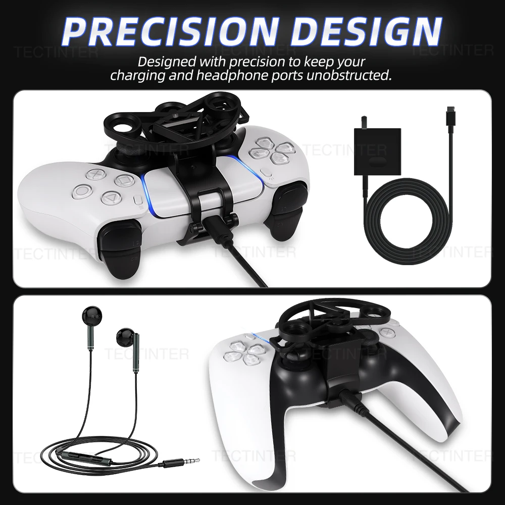 Para controlador de PS5, Mini volante, juegos de carreras, reemplazo de mando, juegos mejorados para accesorios auxiliares de dirección de PS5 - imagen 5