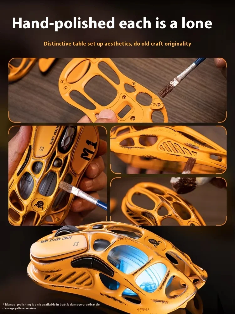 Gravastar X/X Pro Paw3950 8K ratón inalámbrico aleación de magnesio ratón para juegos e-sports triodo Bluetooth RGB ligero hueco regalo - imagen 3