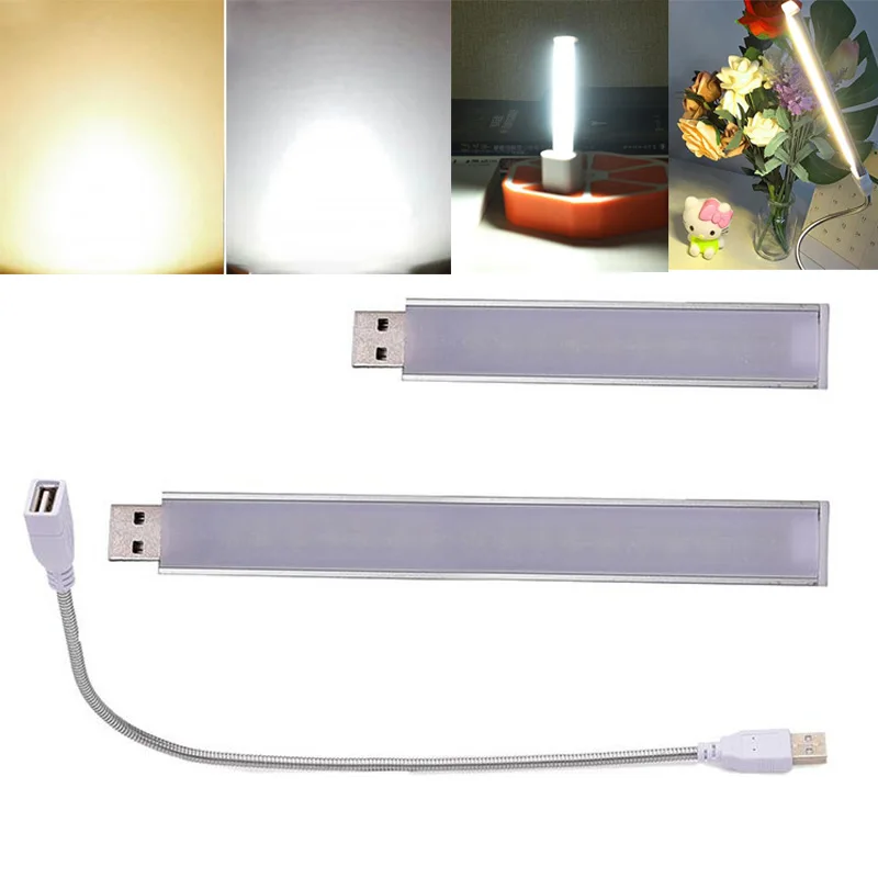 Mini luz nocturna LED para lectura de libros, linterna para banco de energía, iluminación para computadora, 3/8/24 LED, 5V, USB, CC, blanco cálido - imagen 5