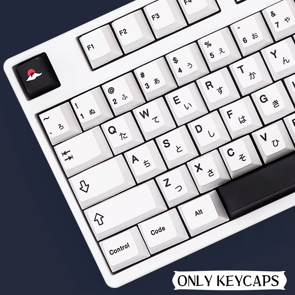 Teclas PBT DYE-SUB Blanco y Negro para Teclado Mecánico Cherry
