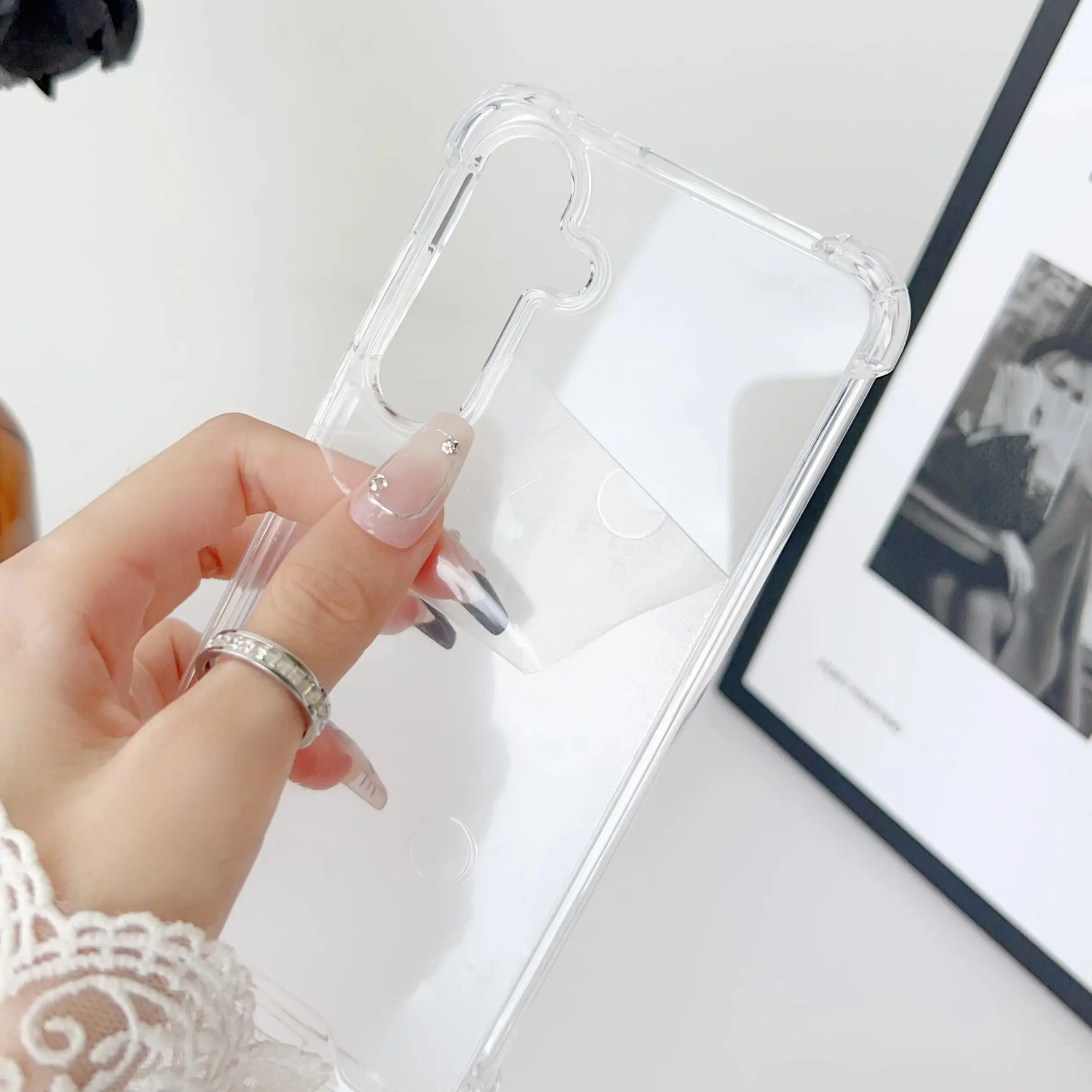 Funda acrílica transparente a prueba de golpes para Samsung S24, S23, S22, Note 20, 10 Plus, Ultra FE, A55, A35, A25, A15, A54, A34, A24, A14, A73, cubierta dura - imagen 4