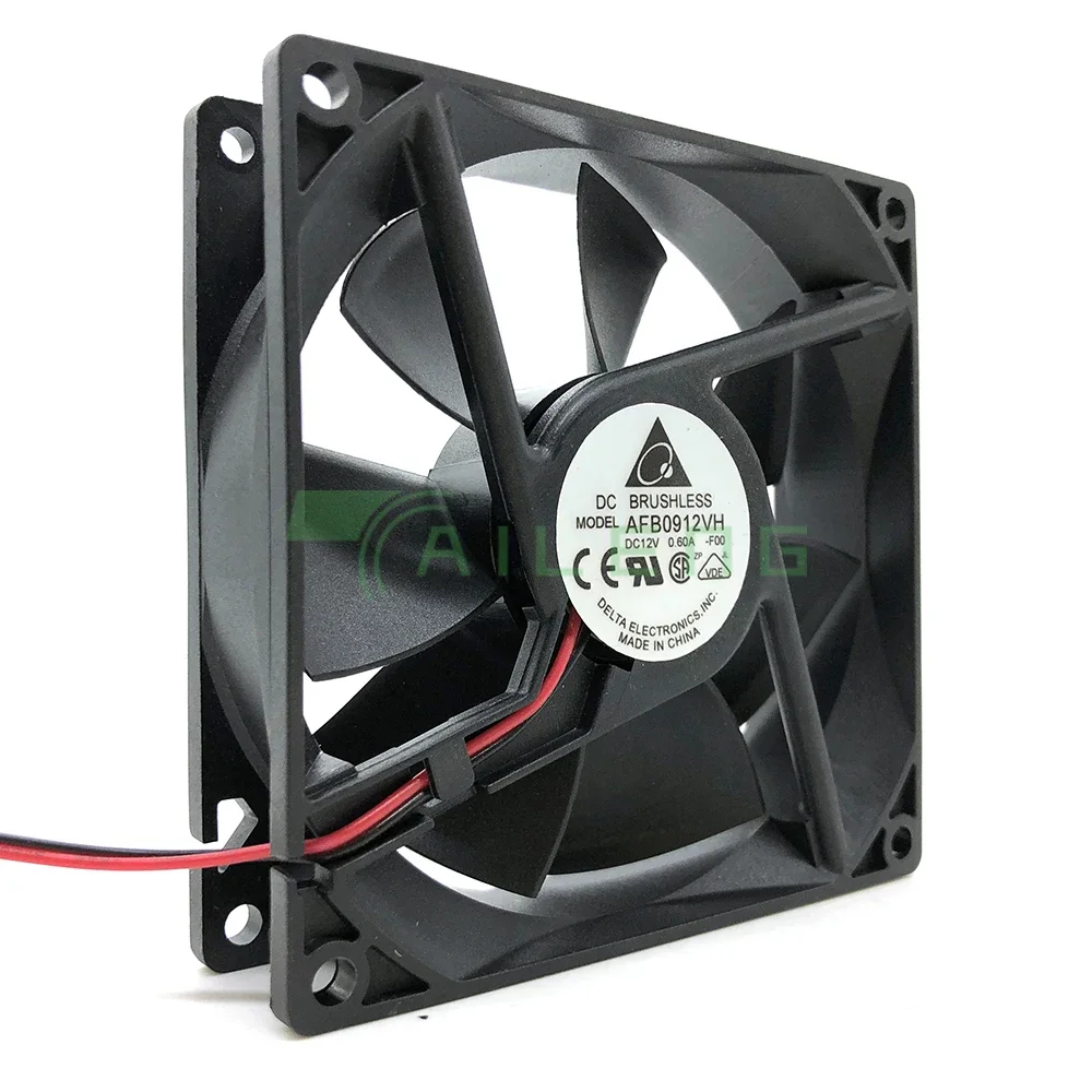 Nuevo AFB0912VH 9025 9cm 90mm ventilador de refrigeración con doble rodamiento de bolas 12V 0.60A capacidad de viento para Delta 90*90*25mm - imagen 2
