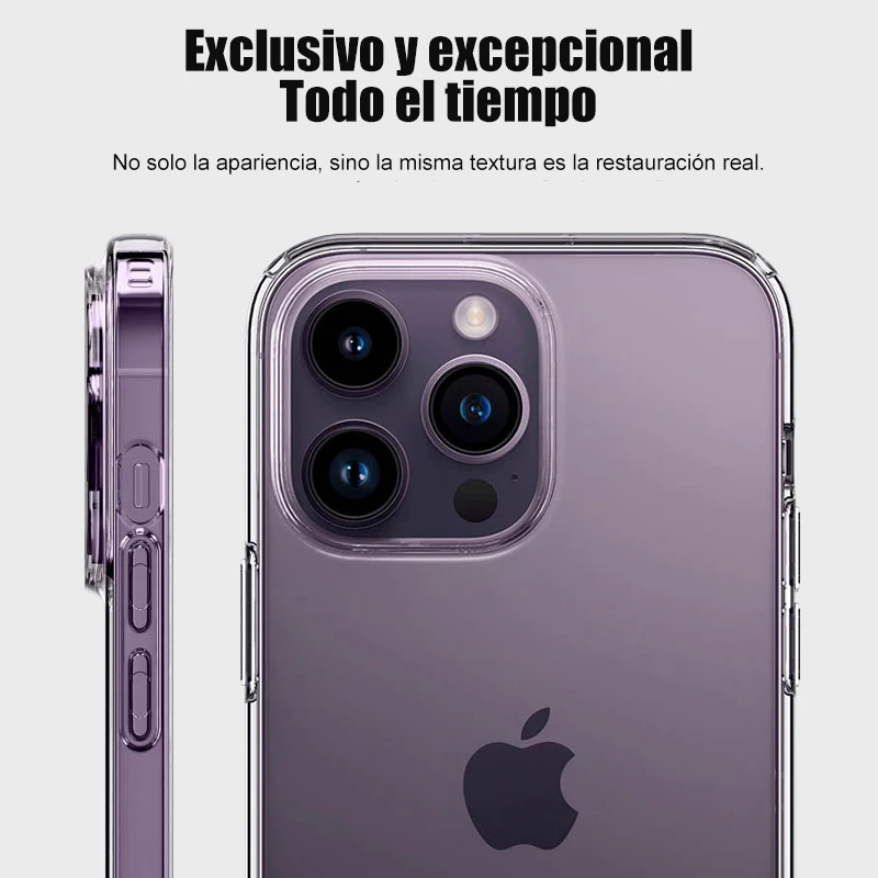 Funda de teléfono transparente para iPhone 14, 11, 12, 13, 15 Pro Max, fundas de silicona transparente para iPhone 15, 14, 12, 13, Mini XR, X, XS, 8, 7 Plus - imagen 3