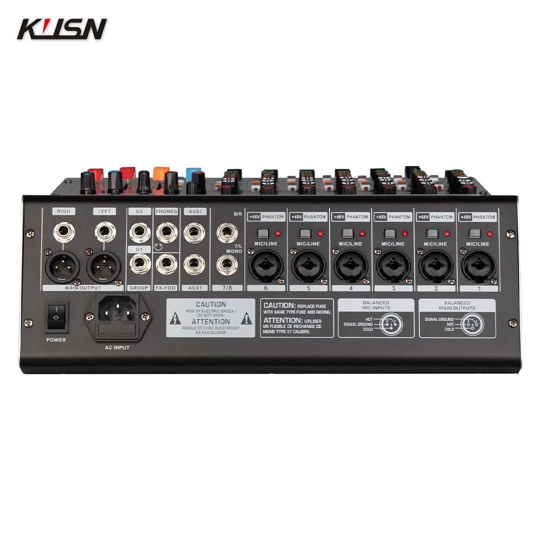 Mezclador Digital de 8 canales 99 DSP, consola mezcladora de Audio profesional, Mini mezclador de sonido, consola Soundcraft con Bluetooth, MP3, USB - imagen 3