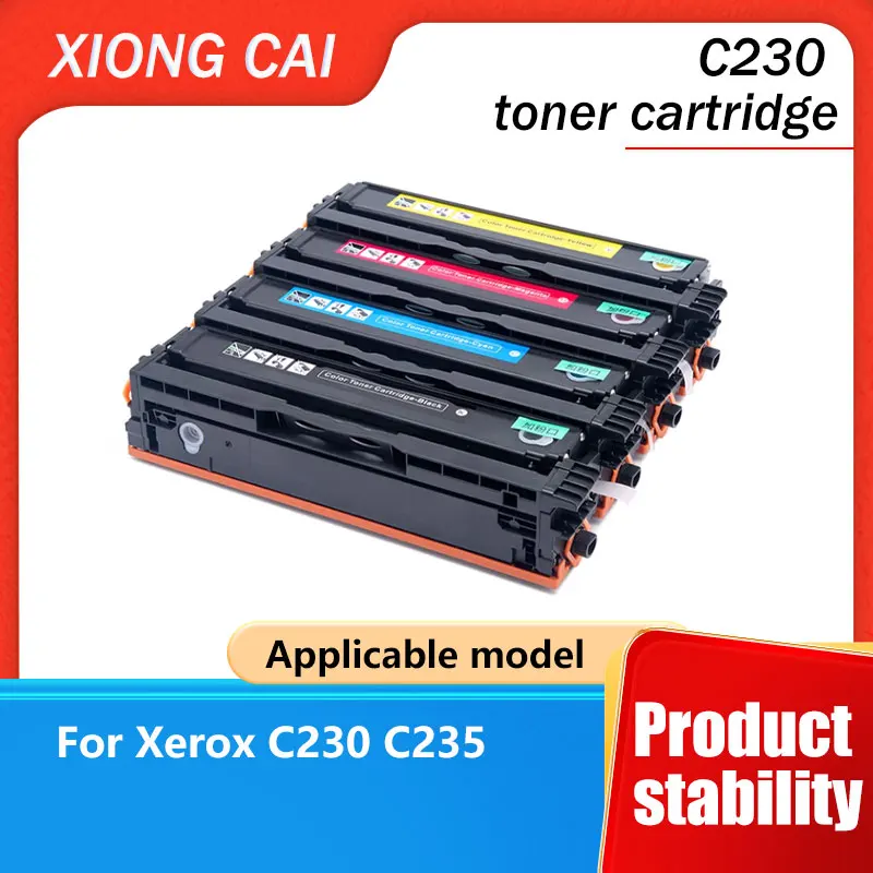 Cartucho de tóner C230 C235 adecuado para Xerox 006R04391 006R04392 006R04393 006R04394 cartucho de tóner de color para impresora
