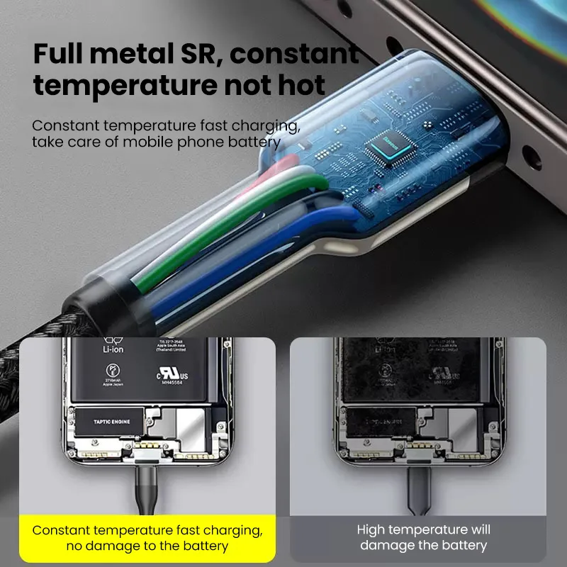 Cable de datos de 0,25 M USB C a tipo C Cable de datos de carga rápida Cable corto 66W tipo C para iPhone 15 Huawei Samsung banco de energía portátil - imagen 4