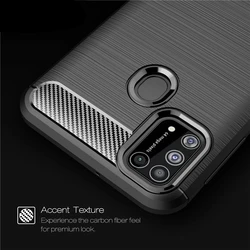Funda TPU Samsung Galaxy M21 - Fibra de Carbono Antigolpes Resistente
