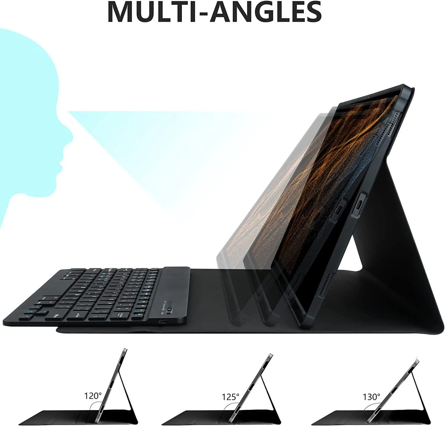 Funda para Samsung Galaxy Tab S9 Ultra de 14,6 pulgadas, funda con teclado Bluetooth para Samsung Tab S10 Ultra de 14,6 pulgadas 2024 - imagen 4