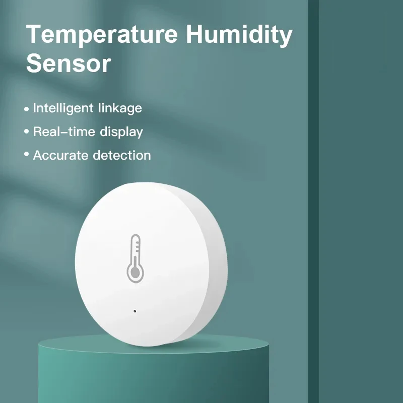 Tuya ZigBee Mini Sensor de temperatura y humedad, Detector de humedad interior, funciona con Alexa, Google Home, Control por voz por aplicación - imagen 2