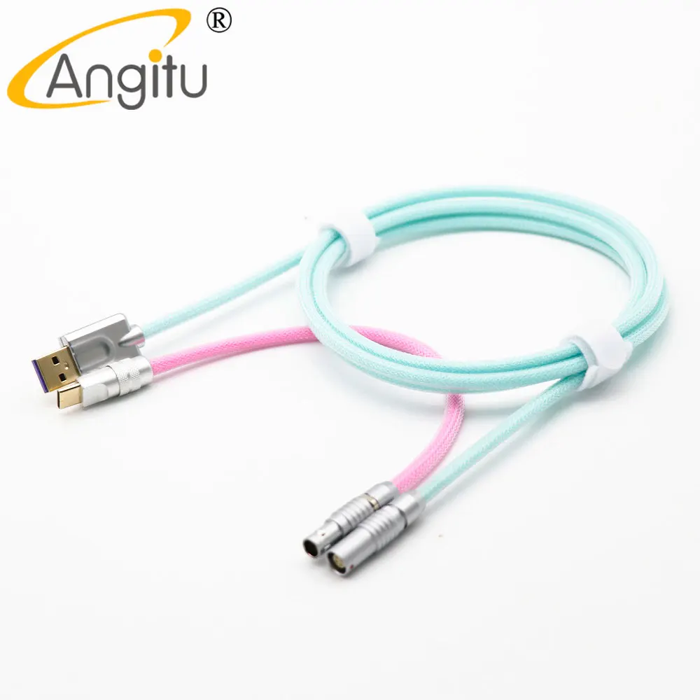 Angitu-Cable de Aviador USB a tipo C, Conector personalizado de teclado mecánico tipo C, Mini 5 pines, Micro Cable con aviador 0B PHG FGG - imagen 2