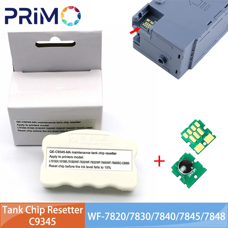 Caja de mantenimiento C9345, reiniciador de chips de tanque de tinta para Epson L11160, L15150, L15160, L6550, L6570, L8168, L8188, L8160, L8180 Pro, L15180, L6580