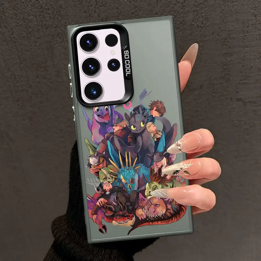 Funda de dragón bonito de dibujos animados para Samsung Galaxy S22 S23 S25 S24 FE S21 Note 20 Ultra S23 S20 Plus, funda trasera para teléfono - imagen 4