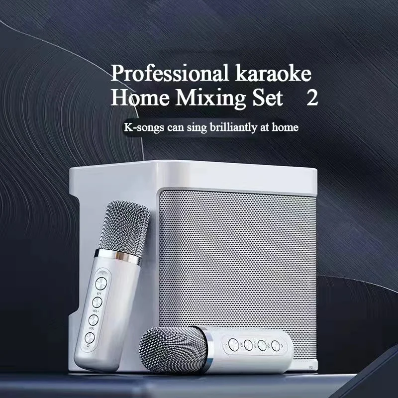 Máquina de Karaoke con micrófono Dual de YS-203 para adultos y niños, sistema de altavoces PA Bluetooth portátil con 2 micrófonos inalámbricos para el hogar - imagen 3