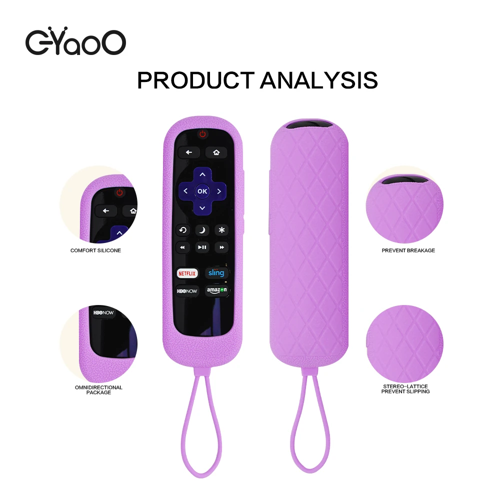 Funda remota para TCL Roku TV Steaming Stick/Express Funda protectora de silicona de repuesto que brilla en la oscuridad - imagen 5