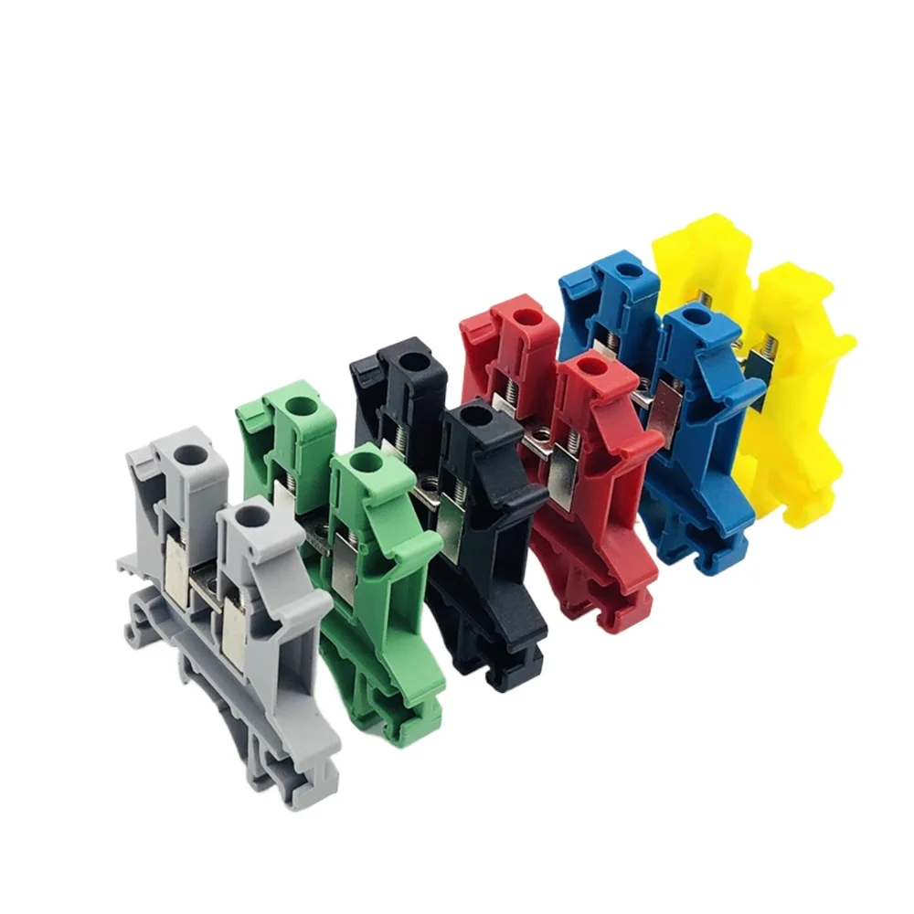 10 Uds UK2.5 bloque de terminales UK2.5B conexión de tornillo tira de conexión 2.5B 2,5 mm2 Cable conector de Cable de carril Din eléctrico - imagen 3