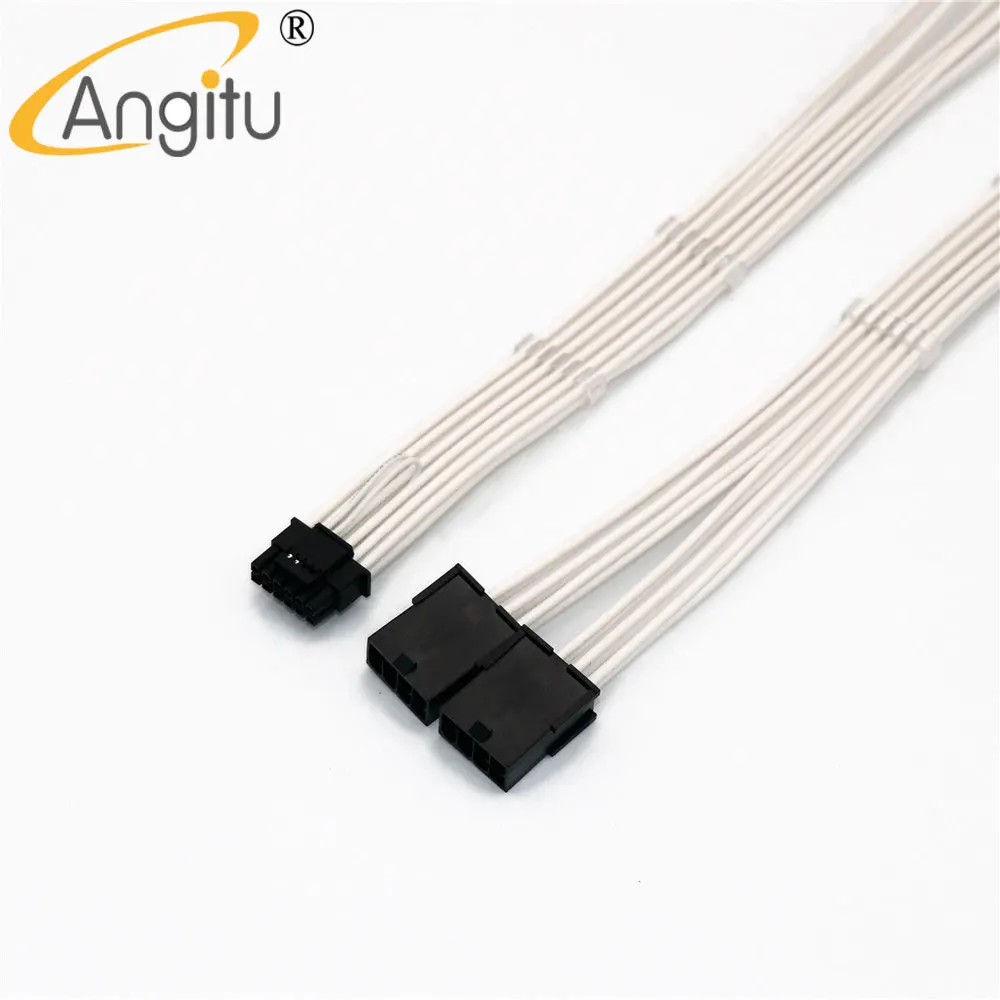 Angitu RTX 5090 4090Ti 4080 4070 PCIE 5,0 12VHPWR Cable de extensión 12 + 4 pines/16 pines a 2x3x4x8 pines adaptador PCIE plateado 16awg - imagen 2