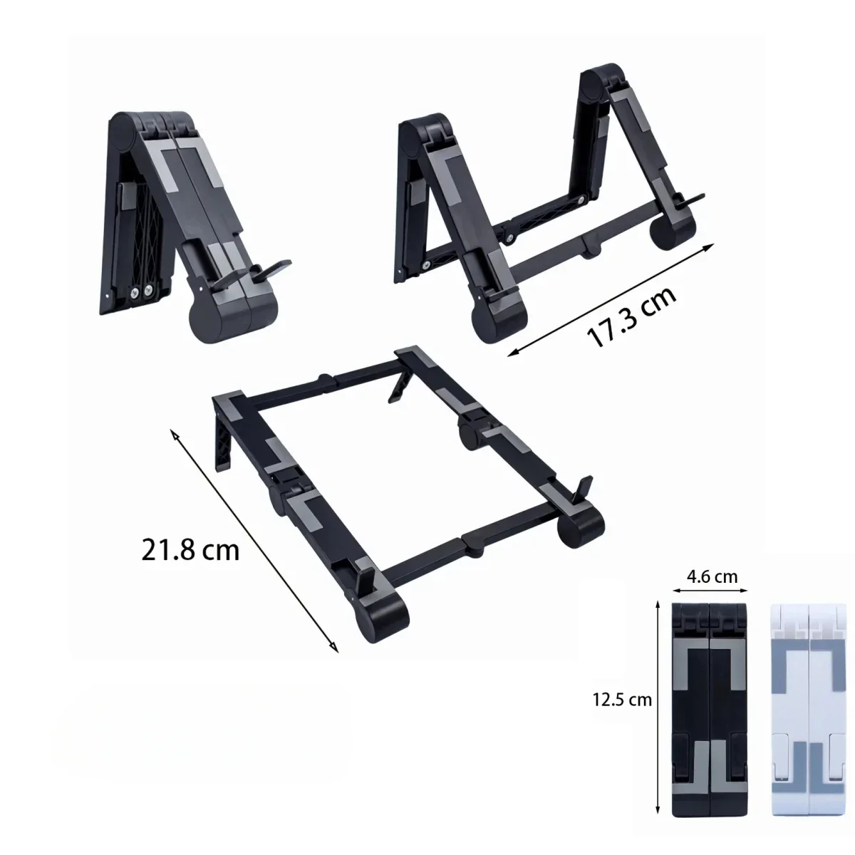 Mini soporte plegable para ordenador portátil, soporte de plástico para escritorio, soportes elevadores para teclado para portátiles de 10-15,6 pulgadas, soporte para tableta y teléfono - imagen 5