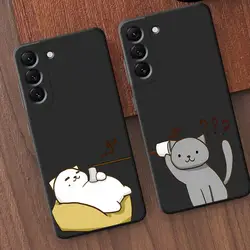 Funda de teléfono con diseño de gato de dibujos animados para Samsung Galaxy A53 A22 A51 A35 A54 A21s A52 A55 A72 A24 A73 A56 A33 A25 A25 A23 A35