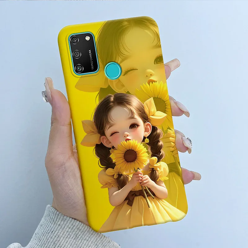 Para Honor 9A Funda de silicona suave mate flor Funda de teléfono para Huawei Honor 9A Fundas para Honor9A 9 A MOA-LX9N Funda trasera - imagen 5