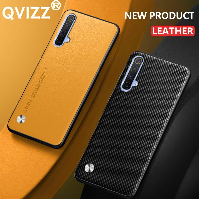 Funda de cuero para Oppo Realme X50 Pro 5G China, protección de silicona mate de fibra de carbono, funda dura para teléfono OppoRealmeX50Pro5G Coque - imagen 3