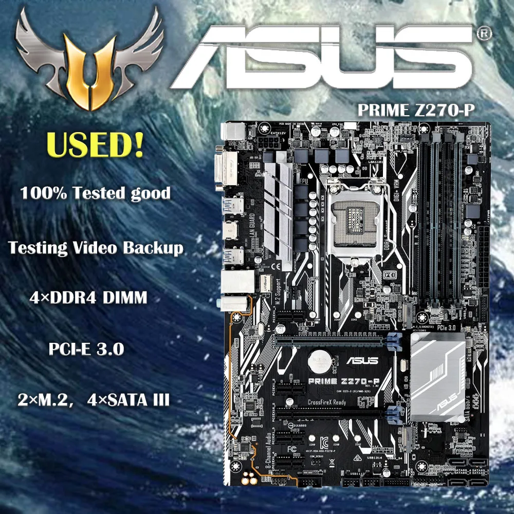 ASUS-placa base PRIME Z270-P, LGA 1151, DDR4, USB3.1, 64GB, VGA, HDMI