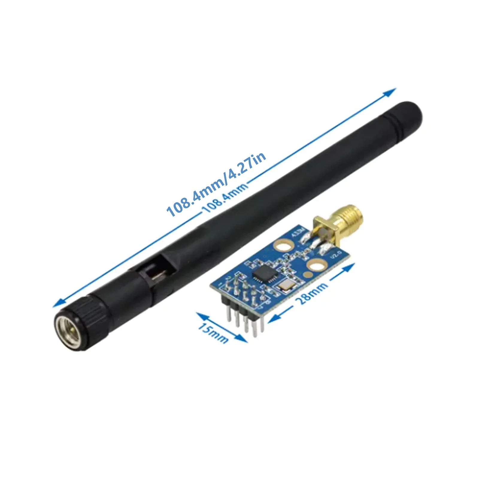 1 Uds CC1101 módulo inalámbrico de 433mhz con antena SMA módulo amplificador transceptor inalámbrico - imagen 5