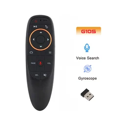 G10S Air Mouse Control remoto por voz 2,4G giroscopio inalámbrico IR aprendizaje para Android TV Box HK1 H96 MAX X88 PRO X96 MAX