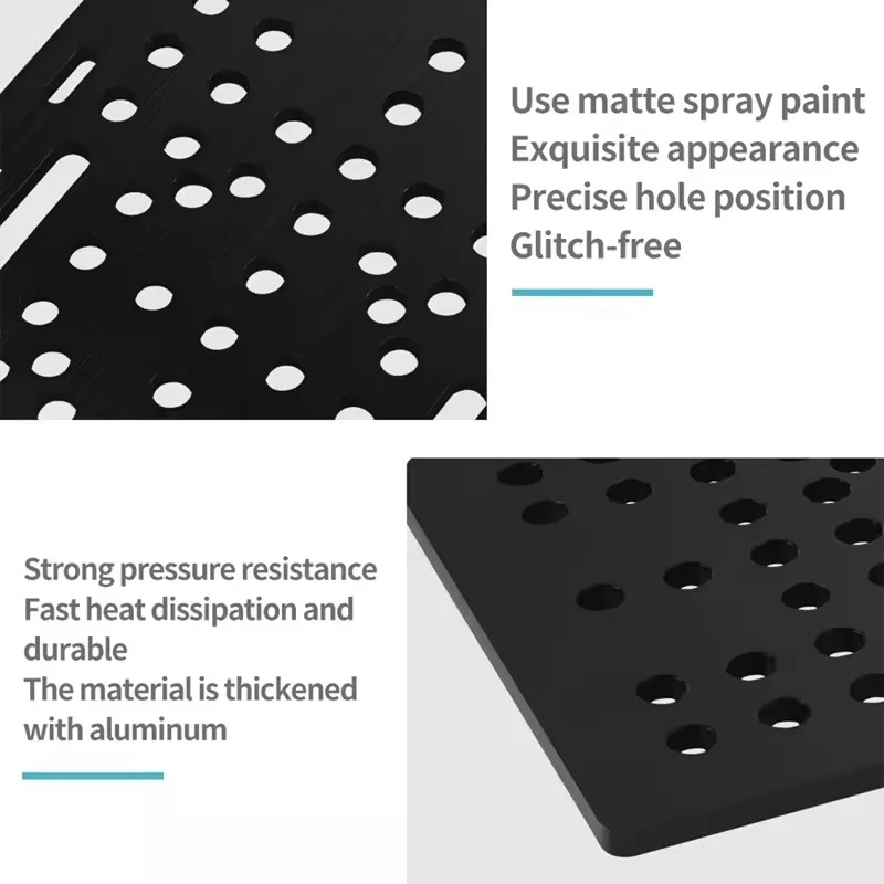 Piezas de impresora 3D, juego de placa de pórtico con ranura en V de 20-80mm con 6 ruedas para Kit POM en V sólido con ranura en V de aluminio negro para piezas de máquinas CNC - imagen 4